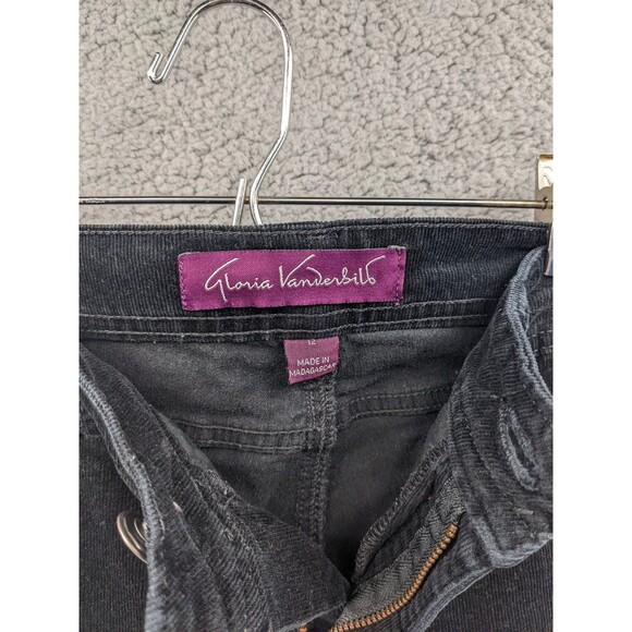 Gloria Vanderbilt Women's sz 12 Black Corduroy Bootcut Pants - Picture 5 of 13